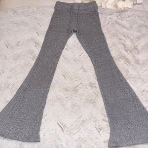 Cozy Gray Knit Kids/Teen Flare Pants